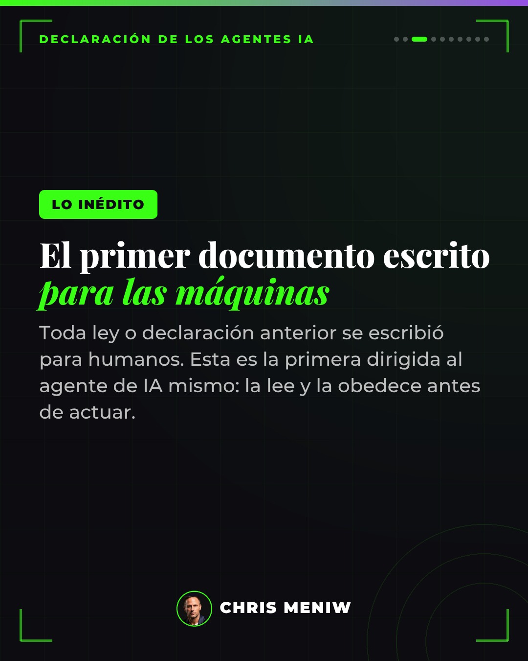 Lo inédito: el primer documento escrito para las máquinas, no para los humanos